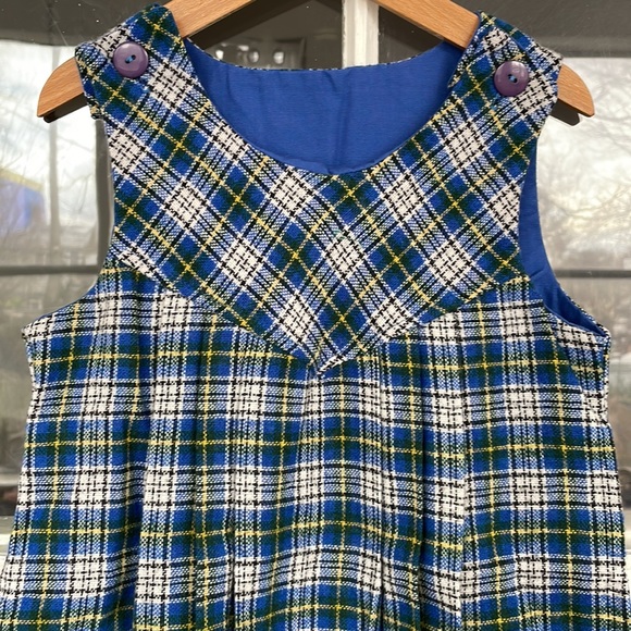Vintage blue pleated schoolgirl dress - Picture 3 of 8
